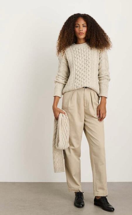 Alex Mill Sweaters - Alex Mill Catskill Weekend Fisherman Sweater in Barley size M